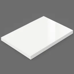 Tavolo da pranzo MOX QUADRO / Nero - Bianco lucido