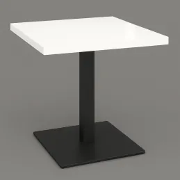 Tavolo da pranzo MOX QUADRO / Nero - Bianco lucido
