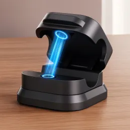 Set da 12 supporti magnetici per cavi / Nero opaco