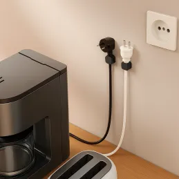 Set da 12 supporti magnetici per cavi / Nero opaco