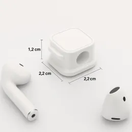 Set da 12 supporti magnetici per cavi / Bianco opaco