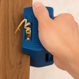 Rifilatore manuale per bordi in ABS di pannelli truciolari / Blu