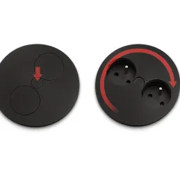 Presa elettrica Twister / Nera