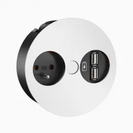 Presa elettrica Twister + USB / Bianca