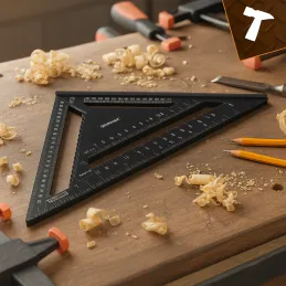 Squadra da carpentiere triangolare 300 mm PROFI / Nera