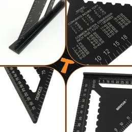 Squadra da carpentiere triangolare 300 mm PROFI / Nera