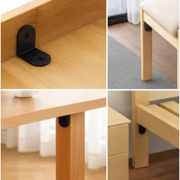 Squadra di giunzione 20 x 20 mm con viti / Zinco nero