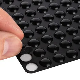 Paracolpi adesivi in PVC 9 mm - 100 pezzi / Nero