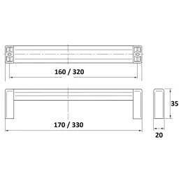 Maniglia DENVER acciaio inox / antracite