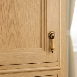 Maniglia WOODY / Ottone patinato - legno
