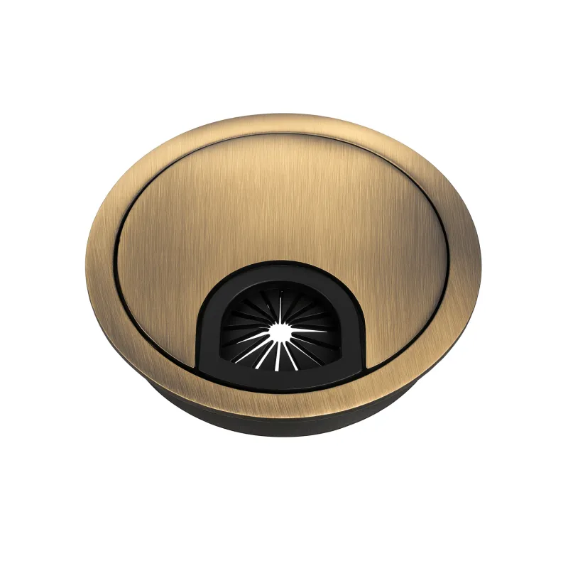 Passacavi LINDA 60 / Oro antico spazzolato