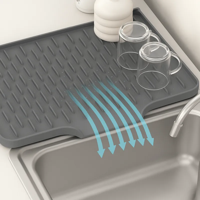 Scolapiatti in silicone ROBUS / Grigio