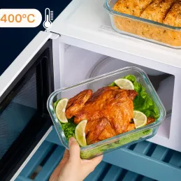 Scatola in vetro per alimenti GENIUS 1,04L con coperchio / Trasparente