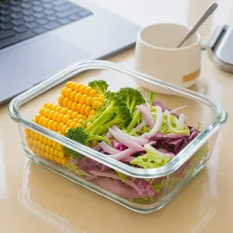 Scatola in vetro per alimenti GENIUS 1,04L con coperchio / Trasparente