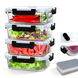 Scatola in vetro per alimenti GENIUS 1,04L con coperchio / Trasparente