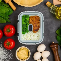 Scatola in vetro per alimenti GENIUS 1,04L con coperchio / Trasparente