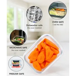 Scatola in vetro per alimenti GENIUS 1,04L con coperchio / Trasparente