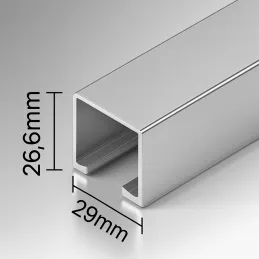 Binario superiore per porte scorrevoli / Alluminio anodizzato