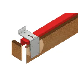 Elemento di fissaggio per listello coprifilo in legno
