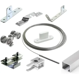 Kit per due porte scorrevoli SYNCHRONIK 100 kg