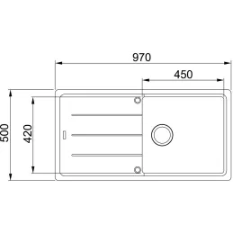 Lavello in gres Franke BFG 611