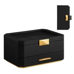Portagioie di design BUGATI WATCH con scomparto per orologi / Nero-oro