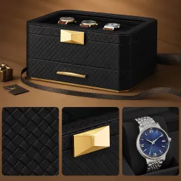 Portagioie di design BUGATI WATCH con scomparto per orologi / Nero-oro