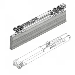 Rallentatore per porte a binario K-075
