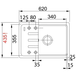 Lavello in gres Franke BSG 611-62