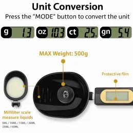 Mestolo da cucina con display LCD e bilancia ELECTRA / Nero opaco