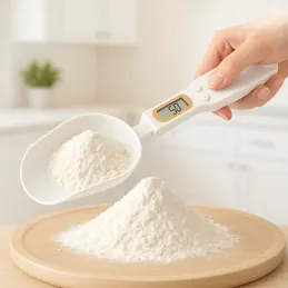 Mestolo da cucina con display LCD e bilancia ELECTRA / Bianco