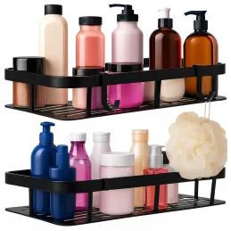 Set di 2 mensole sospese da bagno LIAN / Nero opaco