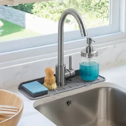 Scolapiatti in silicone sotto il rubinetto FAUCET / Grigio