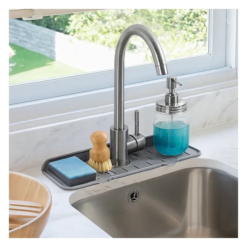 Scolapiatti in silicone sotto il rubinetto FAUCET / Grigio