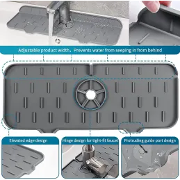 Scolapiatti in silicone sotto il rubinetto FAUCET / Grigio