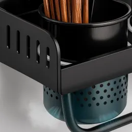 Mensola da cucina sospesa XENIA 400 mm / Nero opaco
