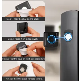 Supporto magnetico per telecomando / Nero opaco