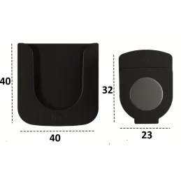 Supporto magnetico per telecomando / Nero opaco