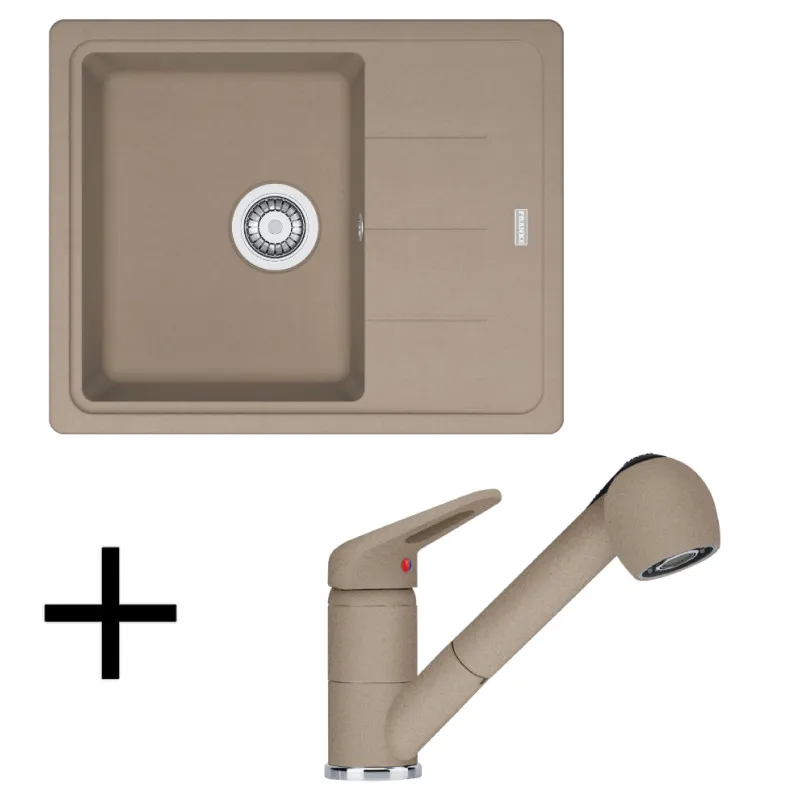 Set G55 Franke Lavello in ceramica BFG 611-62 + Miscelatore FC 9547 / Doccetta / Cashmere