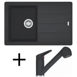 Set G57 Lavello in ceramica Franke BFG 611-78 + Miscelatore FC 9547/ Doccetta / Onyx