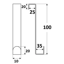 Appendiabiti da porta e termosifone MARKER / Nero opaco