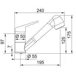 Set G57 Lavello in gres Franke BFG 611-78 + Miscelatore FC 9547/ Doccetta / Sahara