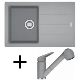 Set G57 Lavello in gres Franke BFG 611-78 + Rubinetto FC 9547/ Doccetta / Grigio pietra