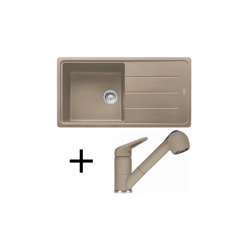 Set G138 Lavello in fragranite Franke BFG 611 + Miscelatore FC 9547 / Doccetta / Cashmere