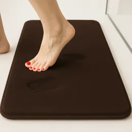Tappetino da bagno in memory foam SANTANA 600 x 400 mm / Caffè