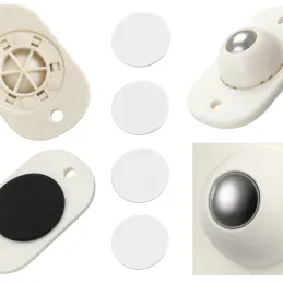 Set da 4 pattini autoadesivi con cuscinetto per mobili ROLLER / Bianco