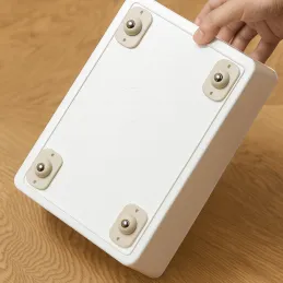 Set da 4 pattini autoadesivi con cuscinetto per mobili ROLLER / Bianco