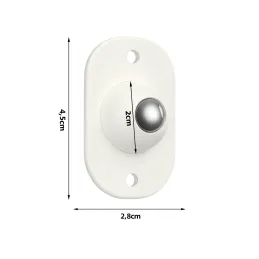 Set da 4 pattini autoadesivi con cuscinetto per mobili ROLLER / Bianco