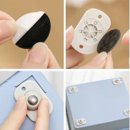 Set da 4 pattini autoadesivi con cuscinetto per mobili ROLLER / Bianco
