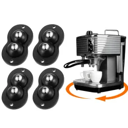 Set da 4 pattini autoadesivi con cuscinetto per mobili ROLLER DUO / Nero